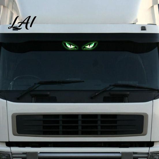 Solar Charged Vehicle Signal Light Demon Eye Car Window Light Wireless LED Atmosphere Lamp Powered Warning with Suction Cup Mount Vibration Sensor