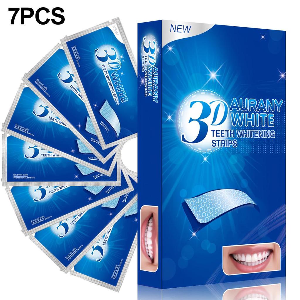 3D Whitening Strips For Sensitive Teeth, Enamel Safe& Gentle Formula, Reduces Sensitivity While Whitening,Hydrogen Peroxide Composition-7/14/21Pairs