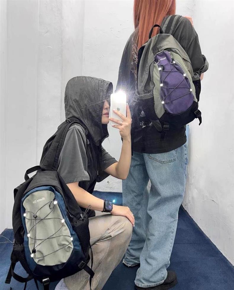 Kconnect MatinKim Ретро Спортивный Рюкзак с Цветными Блоками и Кулиской