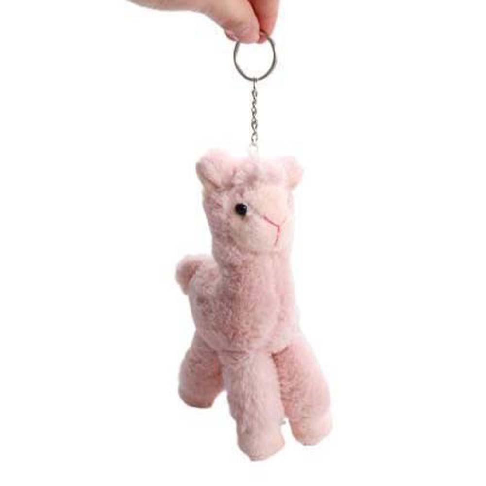 Decoration Handmade Key Trinket Alpaca Keychain Animal Keyring Sheep Key Ring Stuffed Toy Keychain