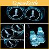Colorful 2pcs Led Car Cup Holder Pad Mat For Auto Lights Atmosphere