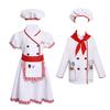 Детский костюм повара Белая Красная шапка повара Верх Фартук Шарф Набор Форма Игровой домик Представление Косплей