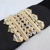 Big Size Waistband Belt Metal Buckle Elastic Wide Belt Comfortable Stretch Waistband  Women