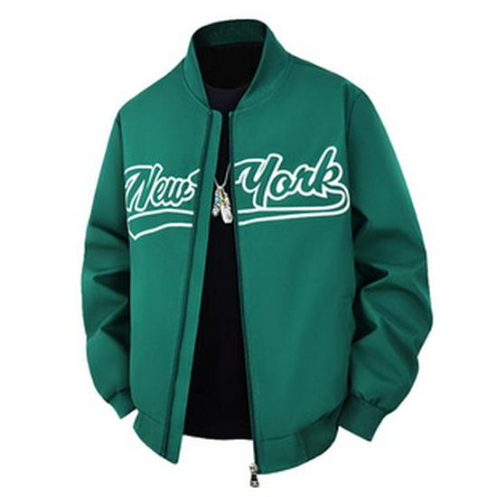 Men's Trendy Baseball Jacket: European Size, Loose Fit, Spring/Autumn 2025