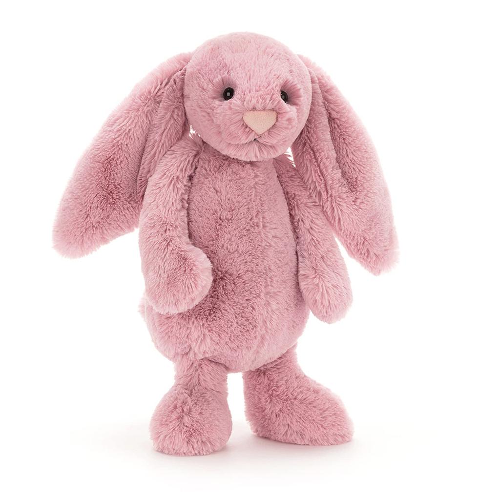 Jellycat Bashful Bunny M Плюшевая игрушка Сидящий рост Тюльпан Розовый кролик, 20 см,