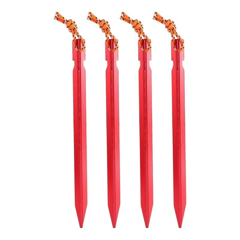 10PCS New Aluminium Alloy Tent Peg Nail Stakes with Rope