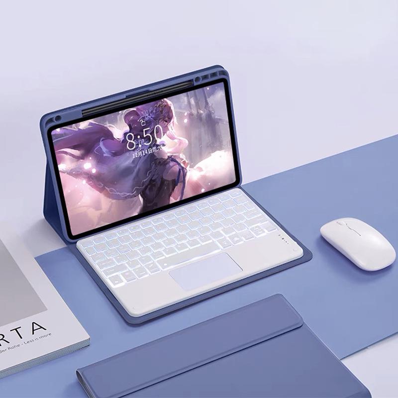 Чехол для Huawei MatePad SE 11.5S: Съемная сенсорная клавиатура с подсветкой и слотом для стилуса