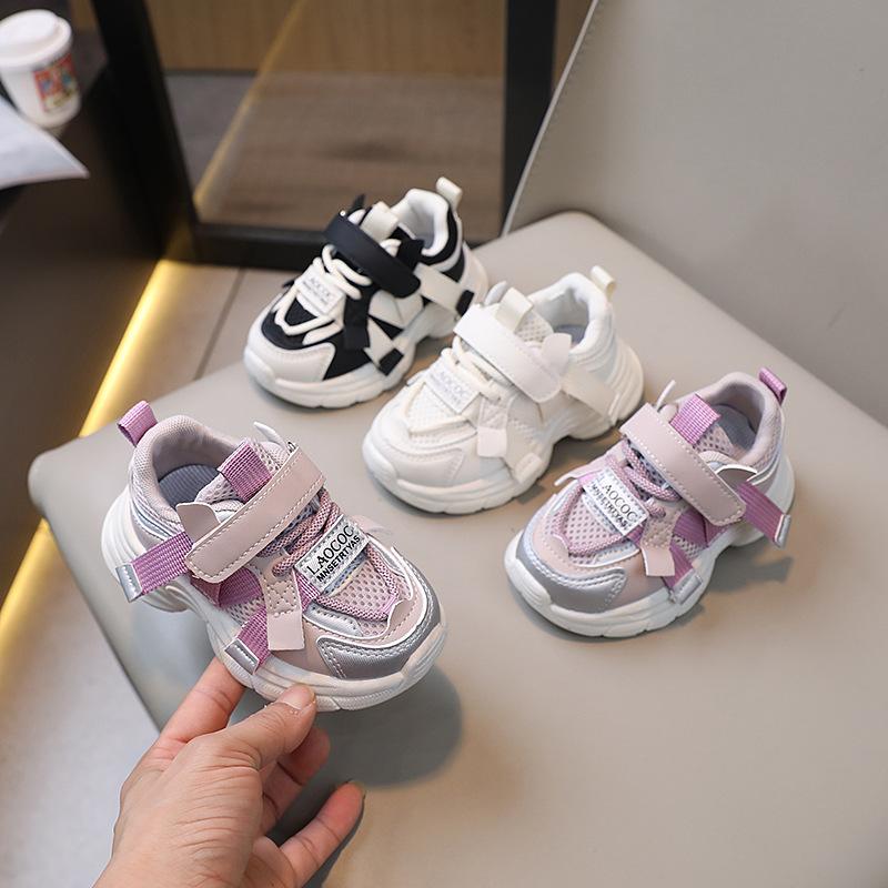 Children Sports Shoes Spring Lightweight School Boy Running Shoes Little Girl Sneakers Soft Patchwork Student Shoes H03035