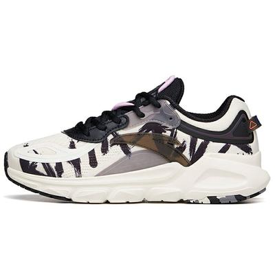 Кроссовки женские кожаные с низким верхом для бега Running Series, черные, белые 122135590-3