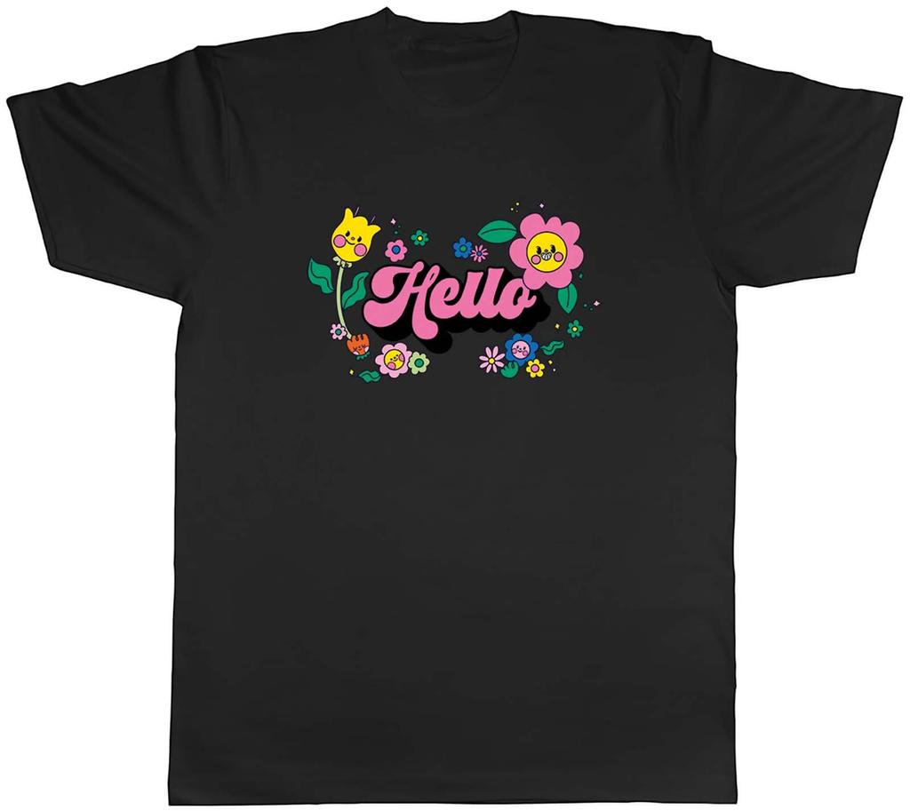 Hello Day Unisexs TShirt Flower Power Greet Hi Tee Gift