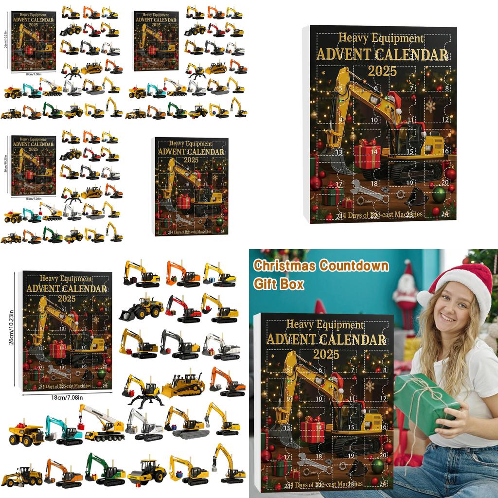 Рождественская серия «Слепой ящик» Набор акриловых брелоков для ключей в виде машинок для праздничных подарков