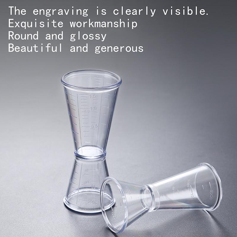 1 шт. мерный стаканчик для коктейлей для домашнего бара, вечеринки, пластиковая унция, мерный стаканчик, мерная градуированная чашка, шейкер для коктейлей, джиггер