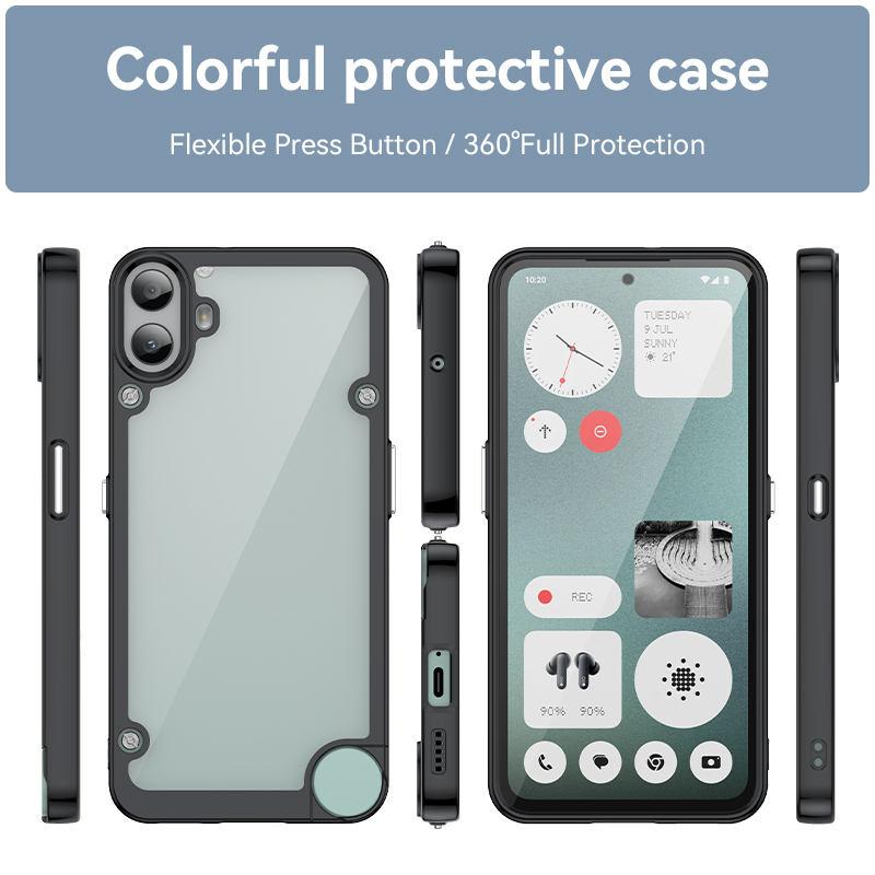 Для Nothing CMF Phone 1 Чехол Nothig CMF Phone 1 Чехол 6,67 дюйма Цветной Мягкий Край Силиконовый Прозрачный Бампер Для CMF Phone 1