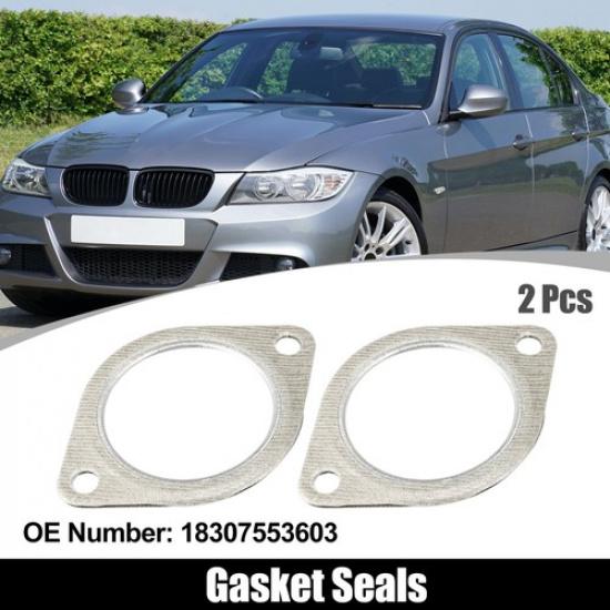 2pcs Exhaust Pipe Flange Gasket Seal for BMW E60 E71 E82 E88 NO. 18307553603