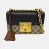 [Pre-Owned] Padlock Moonlight Treasure Box Series Metal Lock Logo Canvas And Leather Crossbody Bag Small - Very Good #EY1HYJ
