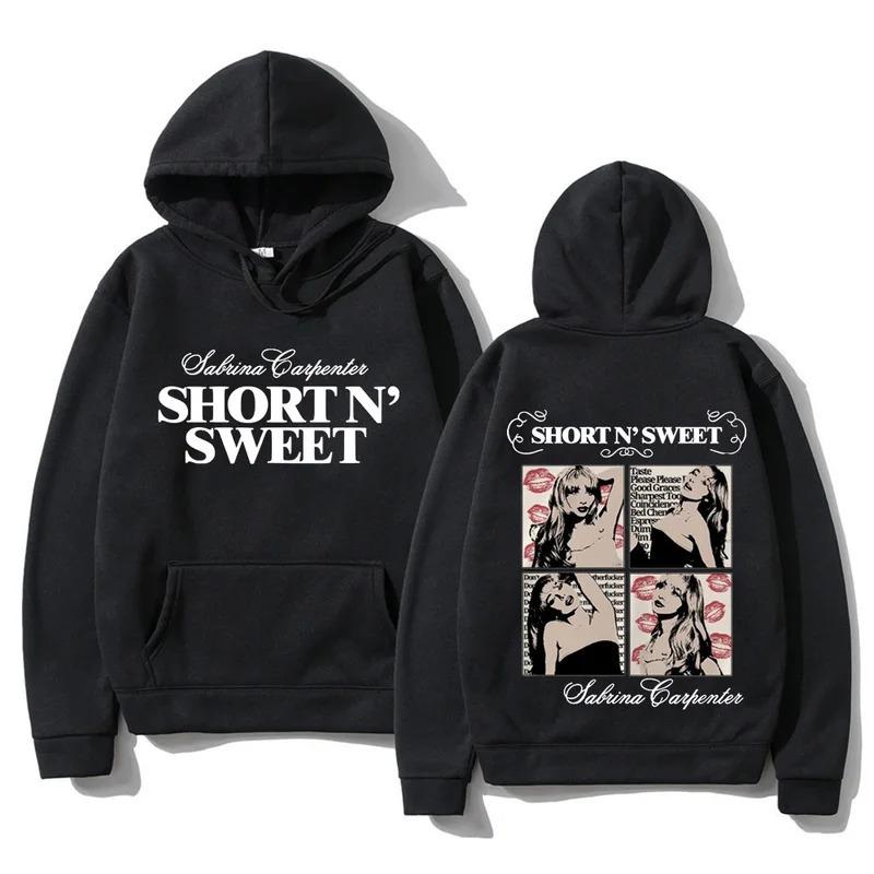 Сабрина Карпентер Худи Свитшот Streetwear Ретро Свободный Флис Теплый Зимний Женский Мужской Оверсайз Одежда