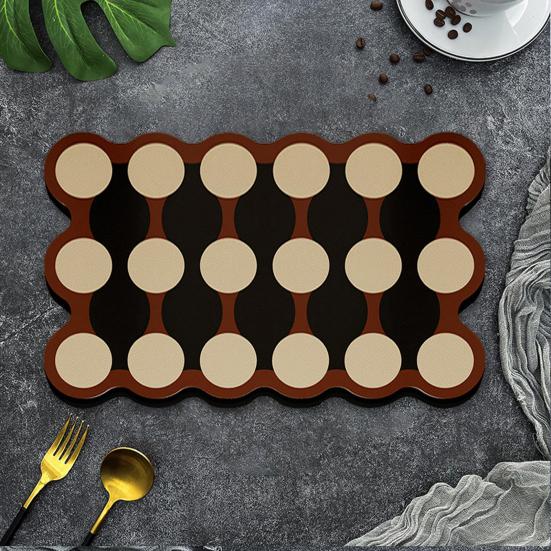 Коврик для кофемашины Абсорбирующий диатомитовый коврик для сушки Нескользящее дно Быстросохнущий коврик для посуды Защитник кухонной столешницы