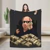 Уютный плед для путешествий, офиса, с мемом про Джона Свинью, фланелевое покрывало для домашнего декора, модный чехол для дивана-кровати