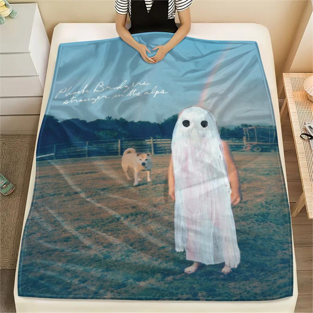 1PC phoebe bridgers Print Flannel Blanket, High quality Comfortable for All Seasons, Home Decor, Warmth and Comfort, Perfect for Christmas Gifts