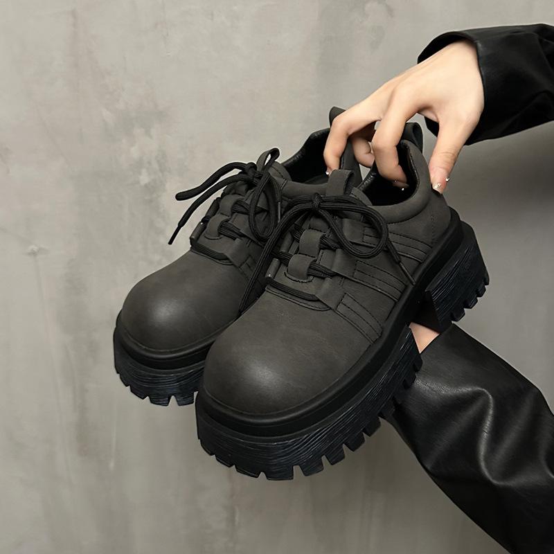 Platform Women Shoes Flats Designe Loafers Shoes Fashion New Walking Shoes Classic Dress Lace Up Trend Female Cozy Zapatillas