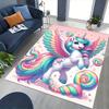 1pc Rainbow Unicorn Office Chair Mat - Anime Cartoon Design, Non-Slip Carpet for Home Decor, Suitable for All Seasons.H096