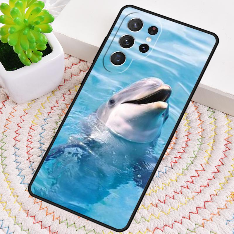 Силиконовый чехол для телефона Samsung Galaxy note 10 pro S26 S25 S24 S23 S22 S21 Plus Ultra с изображением танцующего и прыгающего дельфина в океане Capa Cover