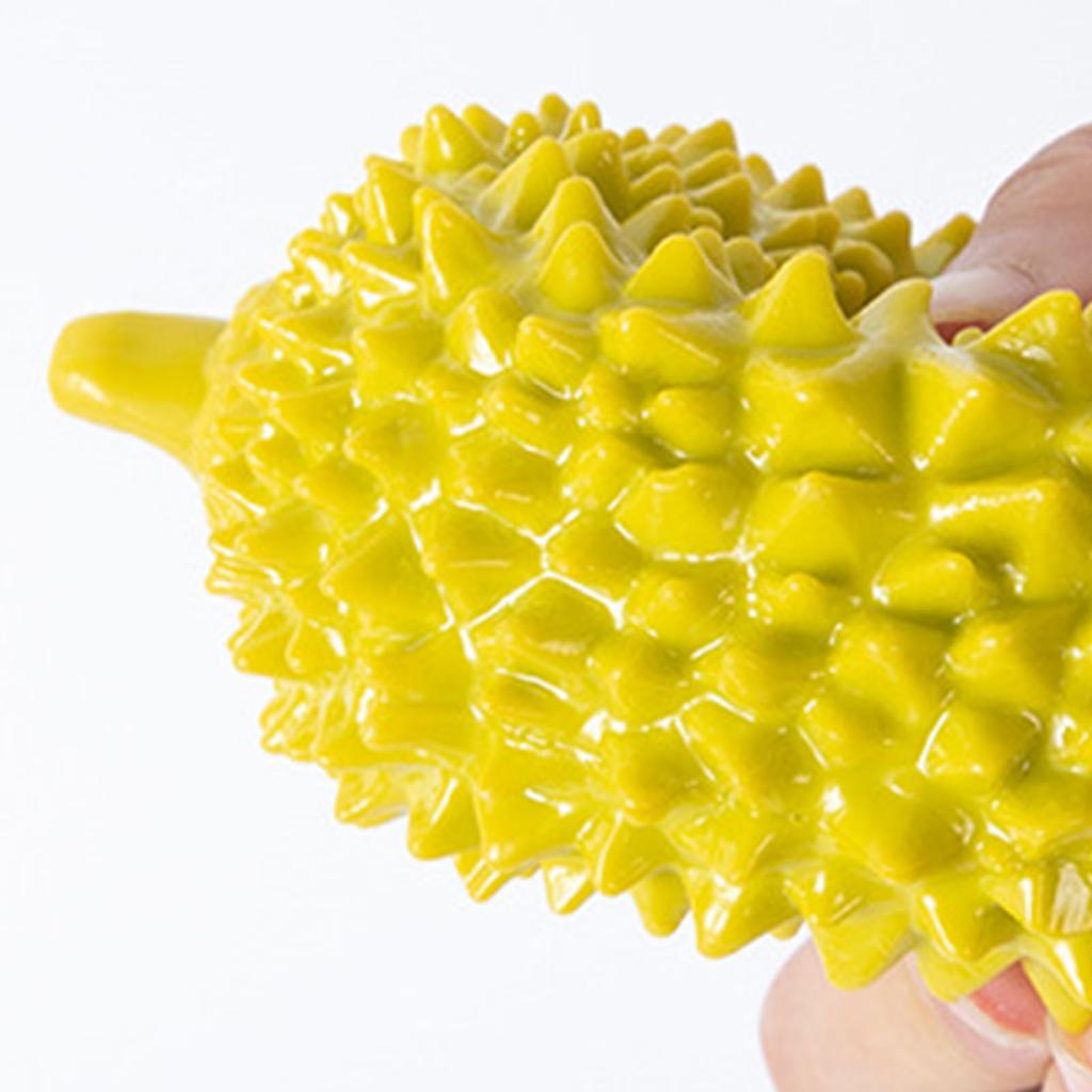 Durian Dog Squeaky Toys Simulation Durian Shape Bite Resistant Interactive Dog Squeaky Toy for Chewi