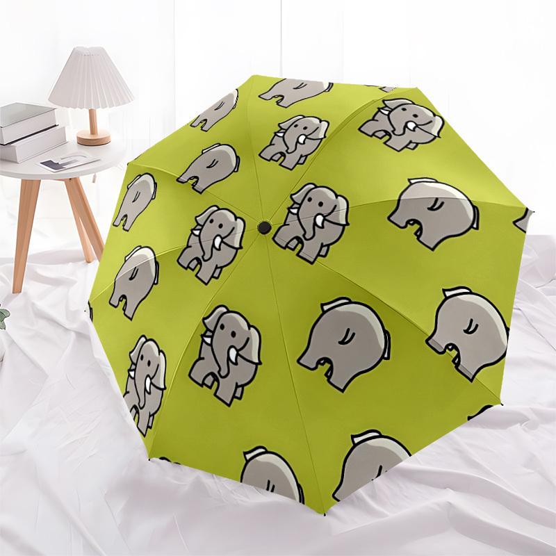 1pc Elephant Pattern Open/Close Folding Umbrella - Raining Gear for Travel Umbrella, All- Portable Umbrella for & Men 8-Rib yy251229018