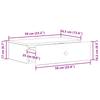 Wall Mounted Side Table High Gloss White 59 x 34.5 x 17 cm