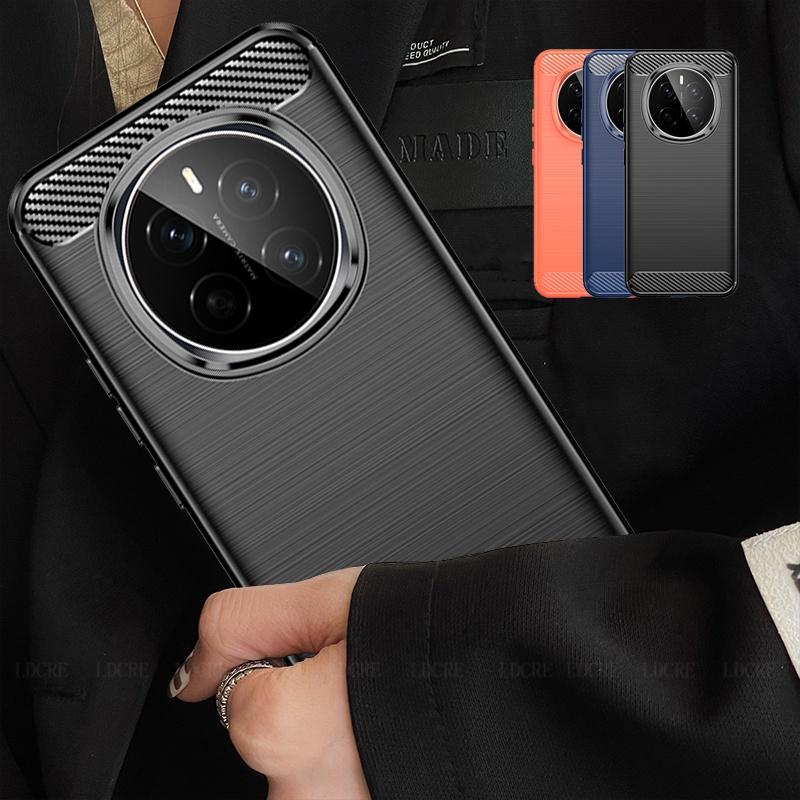 Для Honor Magic 7 Pro Чехол Чехол Huawei Honor Magic 7 Pro Capas Противоударный Мягкий TPU Карбоновый Чехол Honor Magic 7 Pro