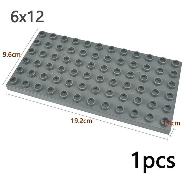 Duploes Big Size Baseplate Multiple Sizes 16x16 8x8 4x4 Bricks Assembly Plates Large Particles Figures Building Blocks Kid Toys