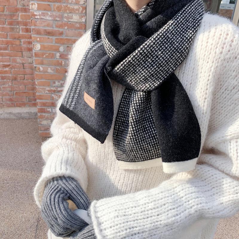 Women's Korean Style Knitted Scarf: Warm, Versatile, Neck Protection, Colorful, Decorative, Perfect for Autumn & Winter