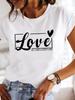 Tee Clothing Sweet Letter Lovely Printing Women Fashion Lady Casual Clothes T Female Graphic Short Sleeve Print T-shirts