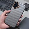 Роскошный ультратонкий матовый противоскользящий чехол с гофрированной поверхностью для iPhone 16 15 14 Plus 13 12 Pro Max, жесткая поликарбонатная тонкая крышка с металлическим бампером