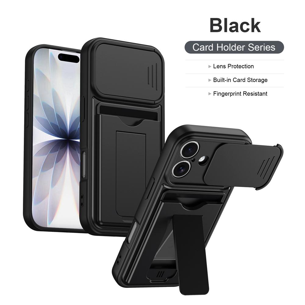 KEYSION Сумка-кошелек Чехол для телефона для iPhone 17 Pro Max Защита камеры со сдвижной крышкой Вертикальная подставка Ударопрочный чехол для iPhone 17
