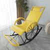 Плетеное кресло-качалка для балкона – Сиденье для отдыха с регулируемой спинкой для взрослых, Домашнее кресло для отдыха пожилых