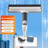 Window Scraper with Double Scraping Strips Extended Pole Side Spray Extended Pole Window Cleaner Glass Tool