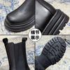 Новые классические ботинки челси женские черные ботильоны ботильоны высокие из натуральной кожи на платформе короткие ботинки слипоны на резинке