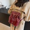 Women Backpacks  New Fashion PU Leather Women's Handbags Luxury Large Capacity Waterproof Solid  String Bags