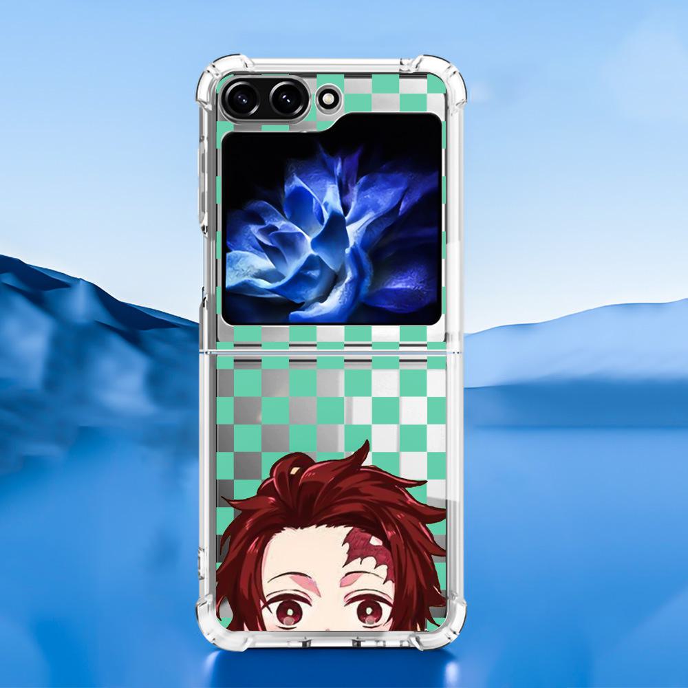 Чехол для телефона Samsung Galaxy Z Flip 5 Butterfly Lace 2-в-1 с материалом TPU+PC