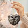 Owl Ornament Love Heart Shape Couple Owl Hanging Decoration 2D Acrylic Xmas Tree Ornament for Valentine's Day Home Decor
