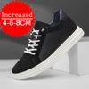 New Shoes Men Genuine Leather 4/6/8CM Increasing Shoes Sneakers Invisible Height Increasing Shoes Casual Shoes Skateboard Shoes