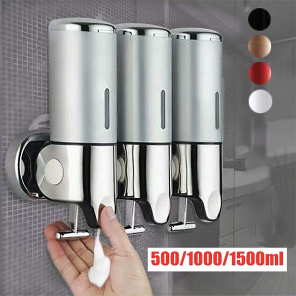 Настенный дозатор мыла для ванной комнаты, крепление для насоса, дозаторы жидкости для шампуня, бутылочка с гелем для душа, кухонные аксессуары для дома