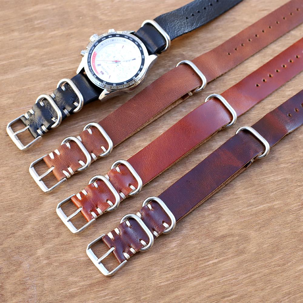Vintage Genuine Leather Watch Strap 20mm 22mm Universal Handmade Cow Watch Band Replacement Bracelet for Men Women Wristbands