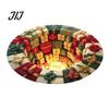 Skin Friendly Velvet Rug Christmas Round Rug, 3D Illusion Mat, Holiday Winter Carpet, Soft Gnome Deer Cozy Indoor Floor Covering Santa House