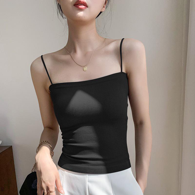 Летняя сексуальная трикотажная кофточка: Облегающий топ без рукавов для женщин