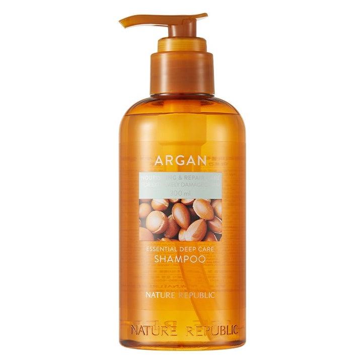 Nature Republic Argan Essential Deep Care (Эссенция для волос, шампунь, кондиционер, маска для волос, увлажняющий спрей для волос, эссенция для завивки волос)