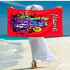 Personalized customized proof beach towel with Rainbow Friends pattern - soft, absorbent,quick-drying,perfect swimming,camping&bathing