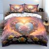 Radiant heart, blossoming roses. Bedding sets Duvet covers Pillowcases(1* Duvet Cover 2* Pillowcases without duvet insert)
