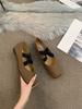 Retro Flat Bottom Square Head Black Cross Strap Single Shoes Women's Shoes 2025 New Summer Evening Mary Jane Ladyshoes